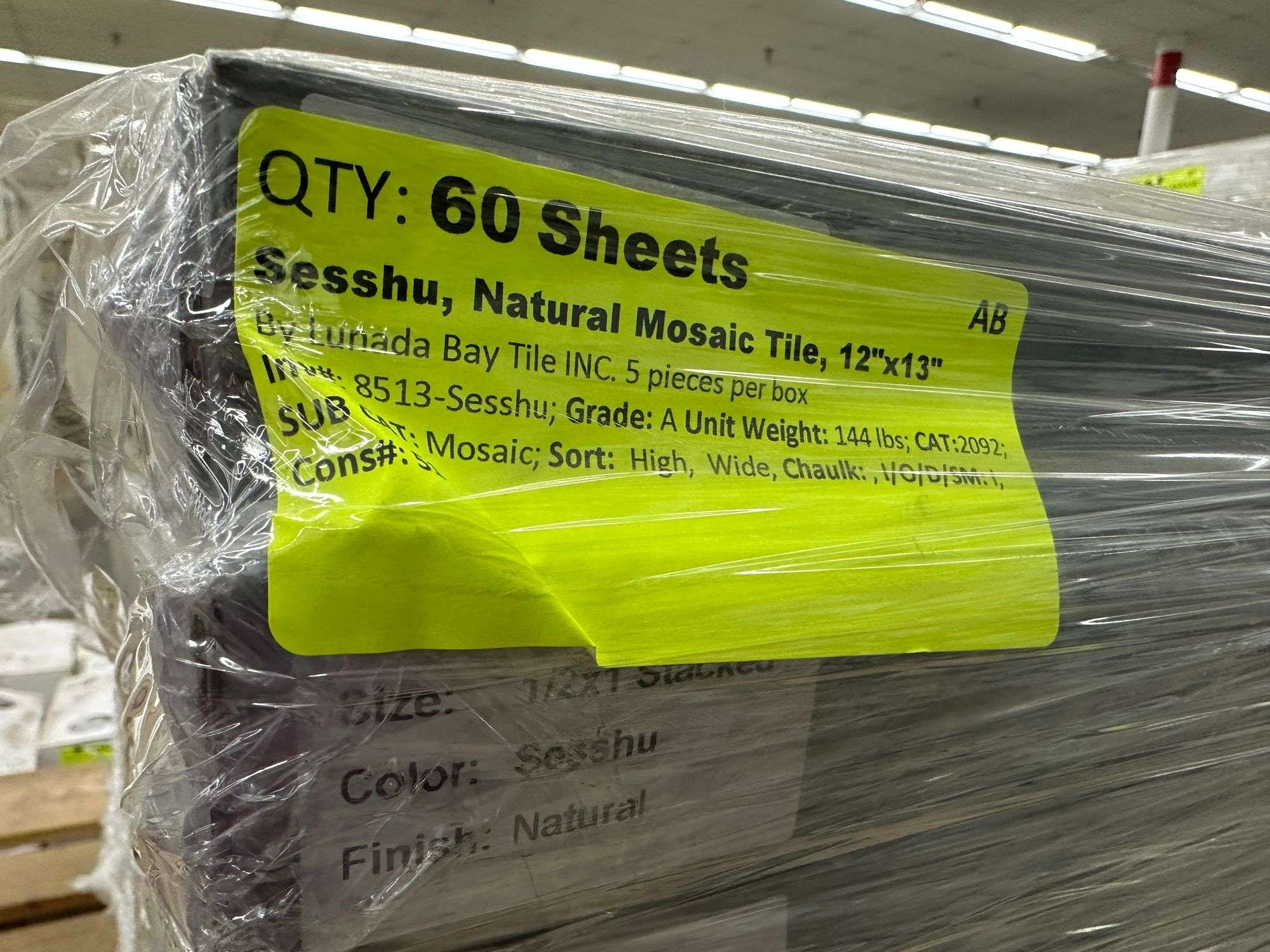 Sesshu Natural Mosaic Tile Malaga Cove 12x13