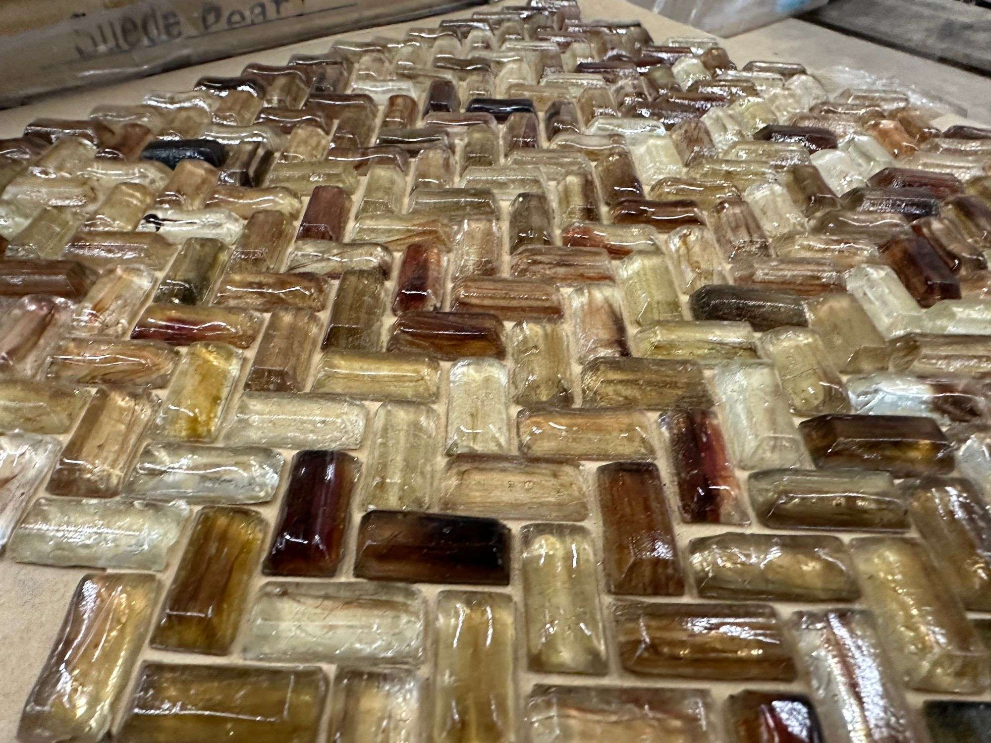 Hagi Herringbone Mizumi Natural Mosaic Tile 12x12