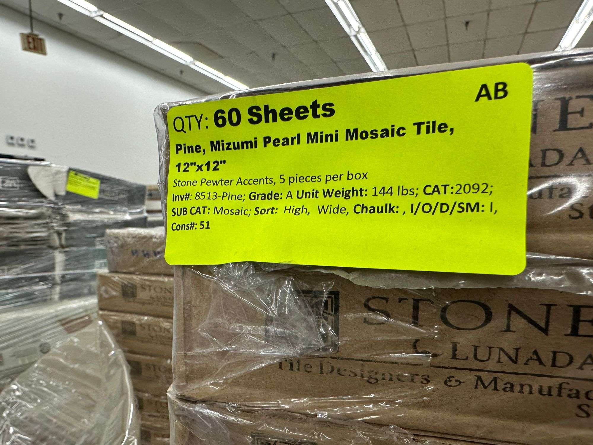 Pine Mizumi Pearl Mini Mosaic Tile 12x12