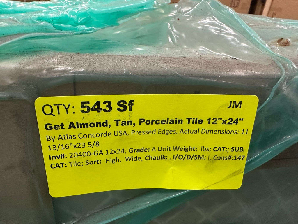 Almond Tan Porcelain Tile 12x24