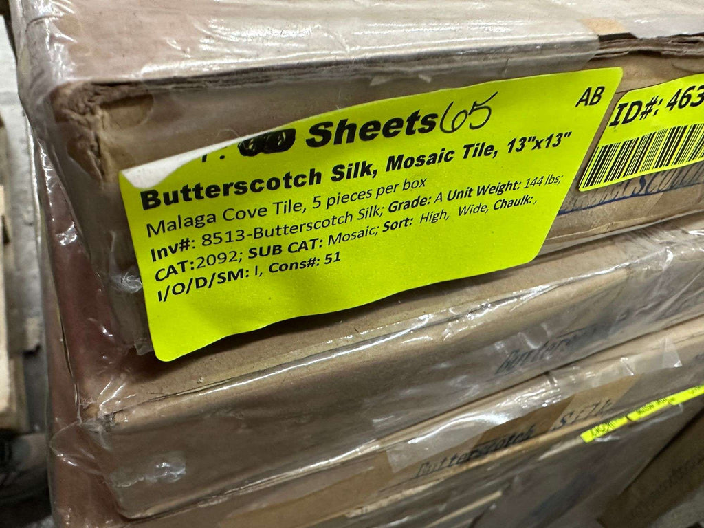Butterscotch Silk Mosaic Tile 13x13